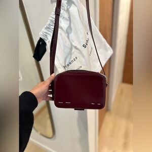 Proenza Schouler Burgundy Leather Crossbody Bag